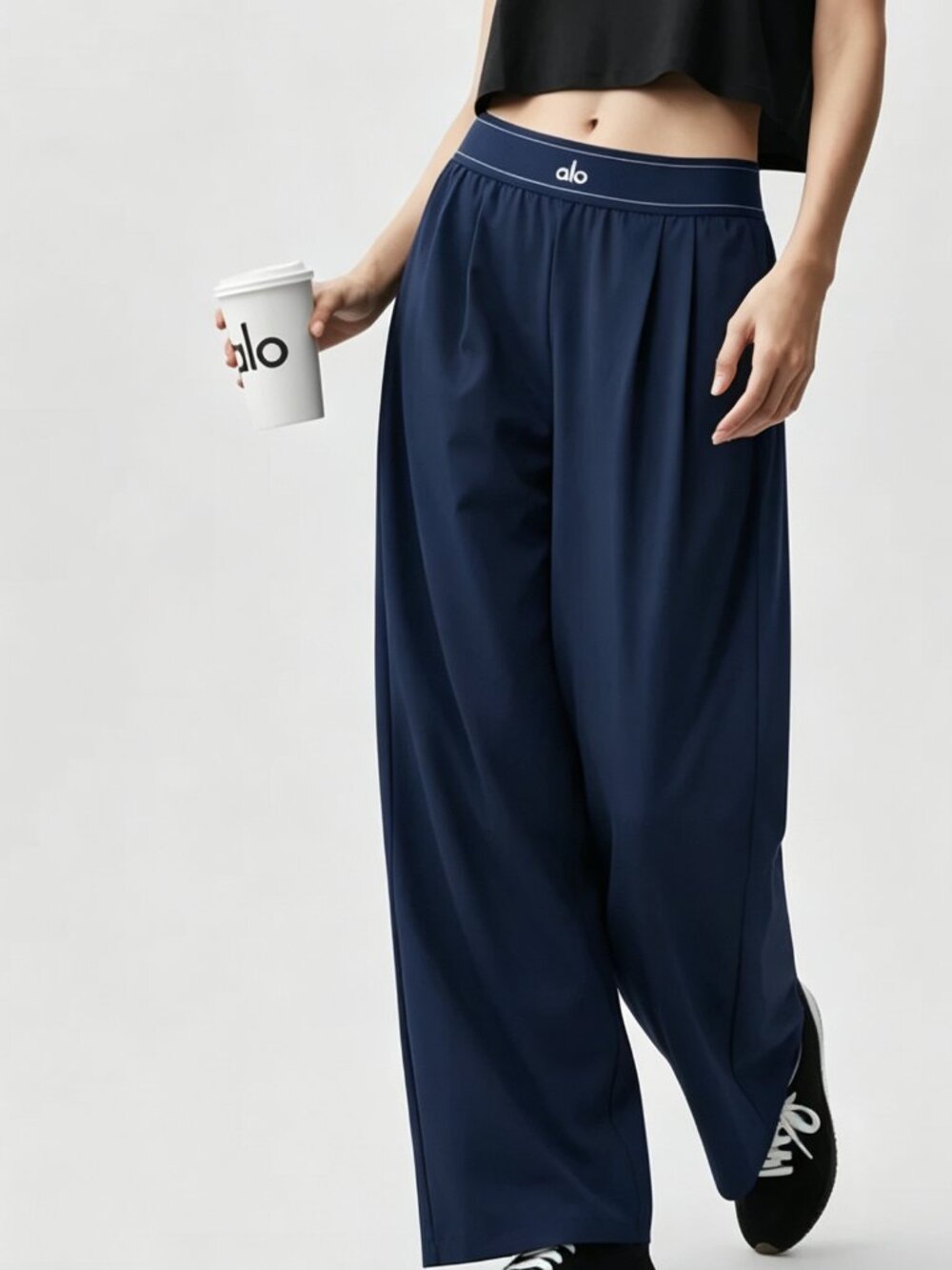 NWT👩🚒ALO Yoga Suit Up Trouser Navy Blue💙 (Regular)